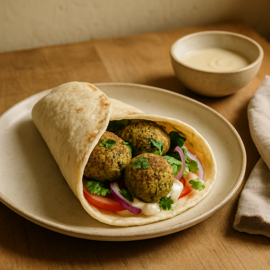 Baked Falafel Wrap