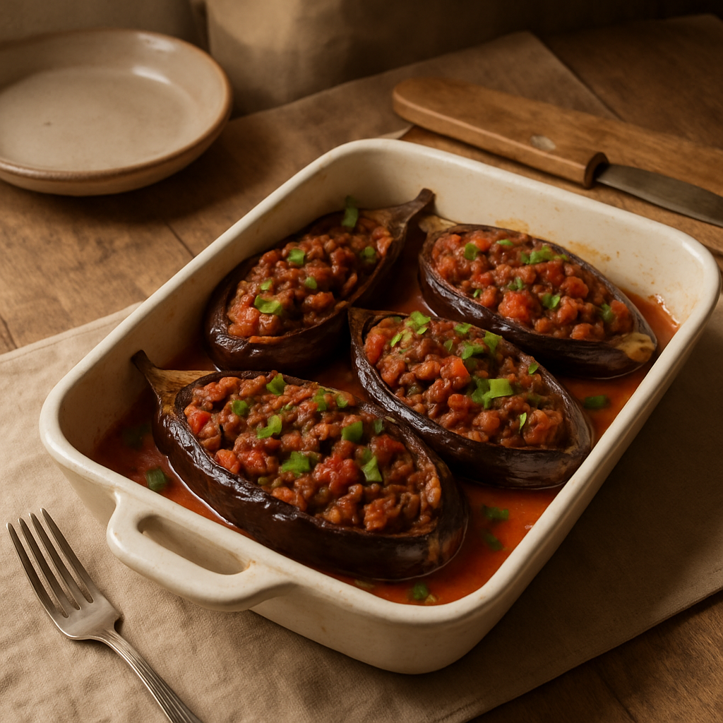 Turkish Stuffed Eggplant
