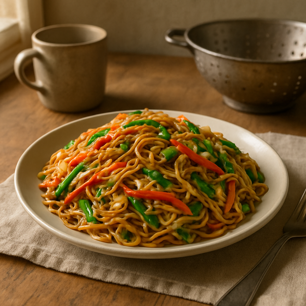 Chow mein vegetariano