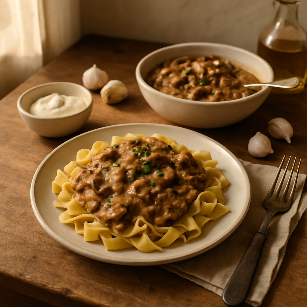 Vegan Mushroom Stroganoff