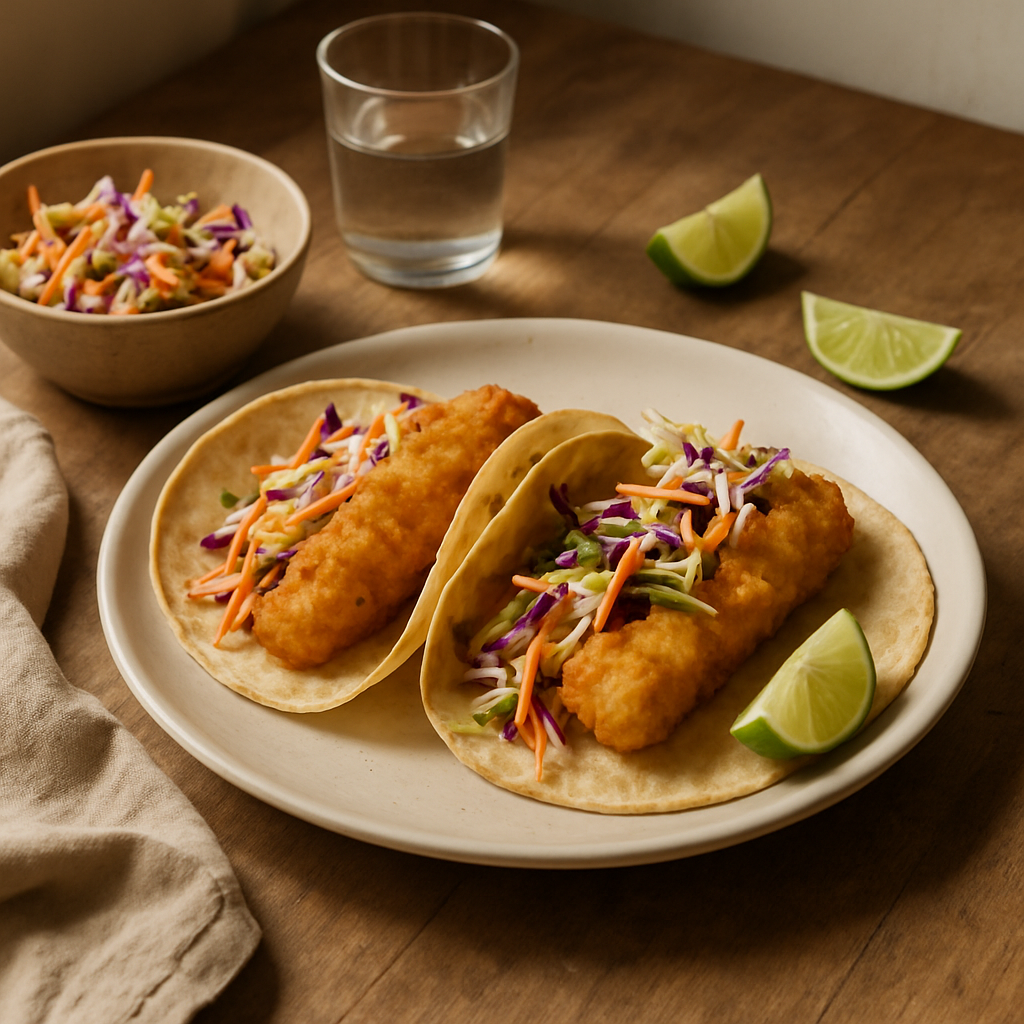 Fish Tacos with Cabbage Slaw