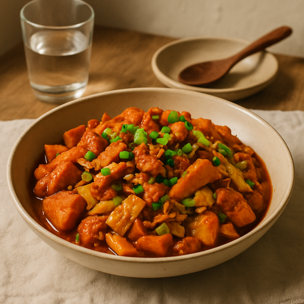 Dak Galbi (Spicy Korean Stir-Fried Chicken)