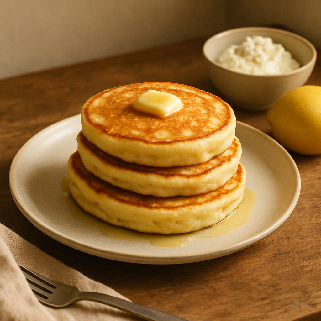 Limonlu Ricottalı Pankek