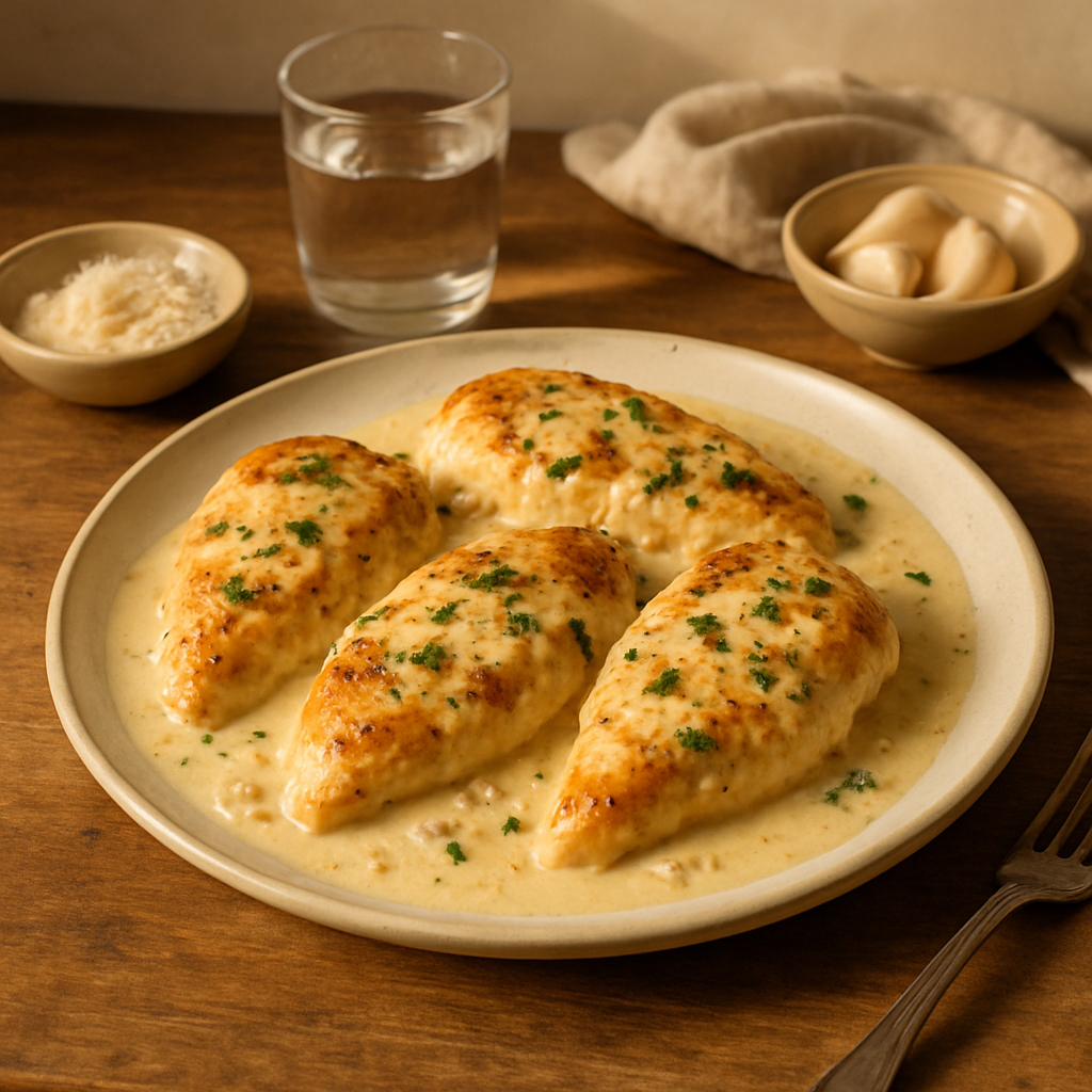 Cremiges Knoblauchhähnchen