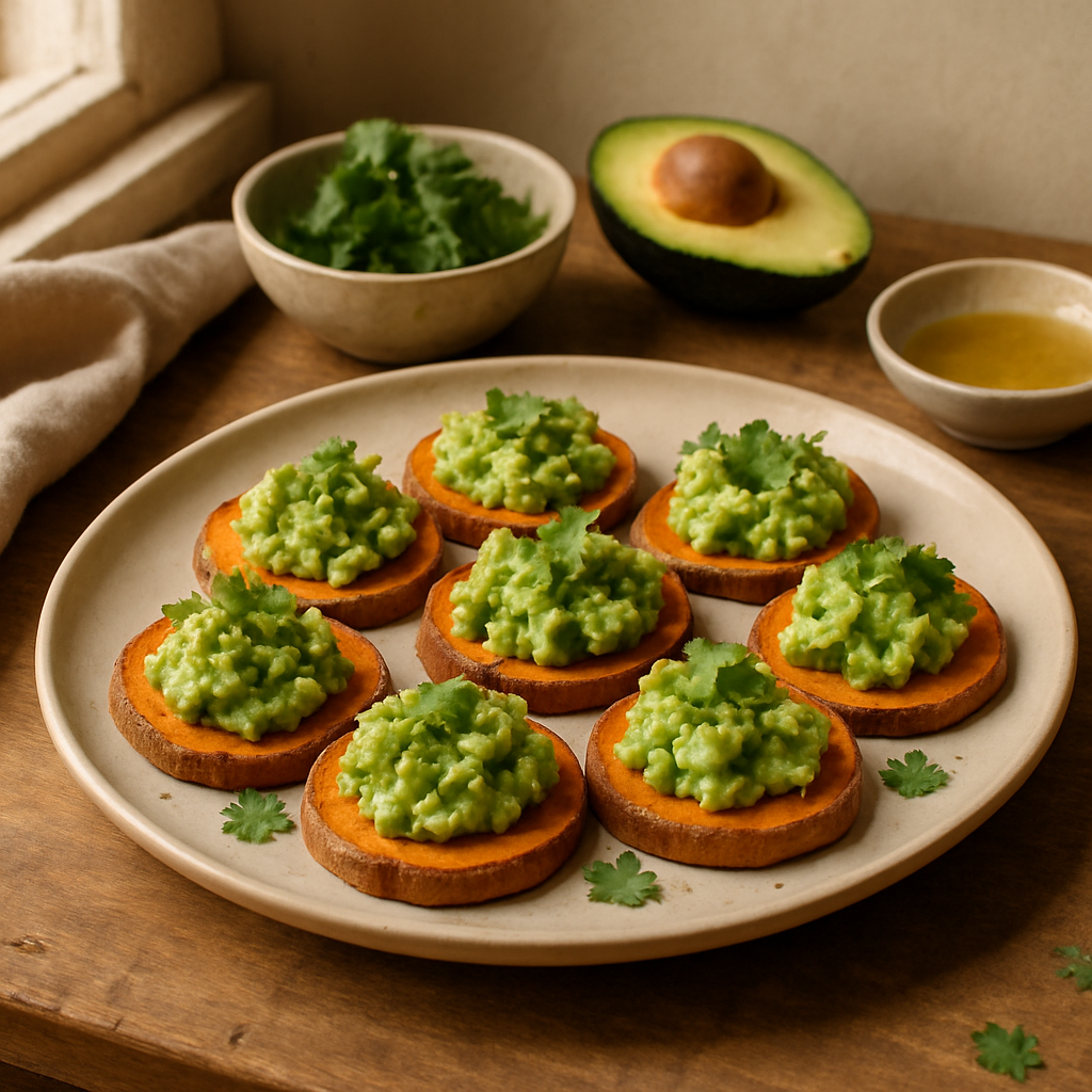 Sweet Potato Rounds with Avocado