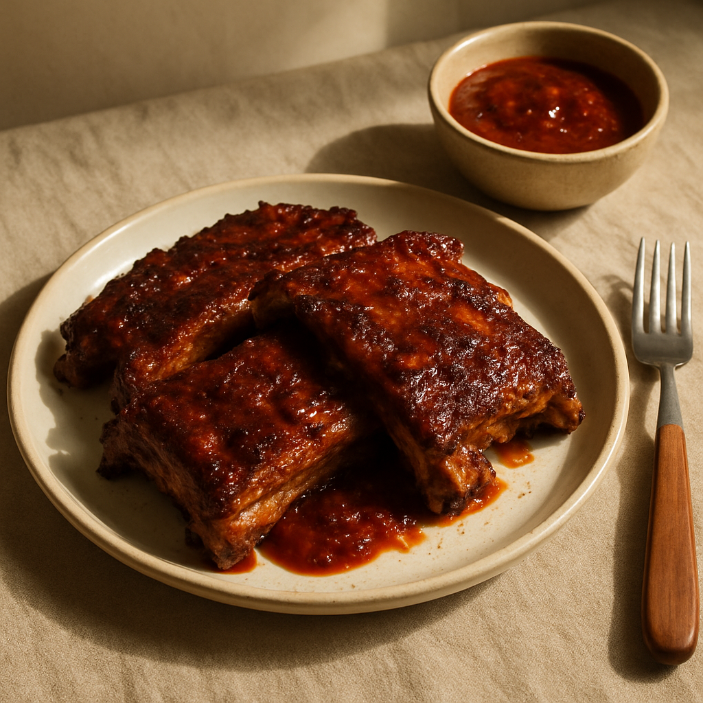 BBQ-Rippchen mit hausgemachter Sauce