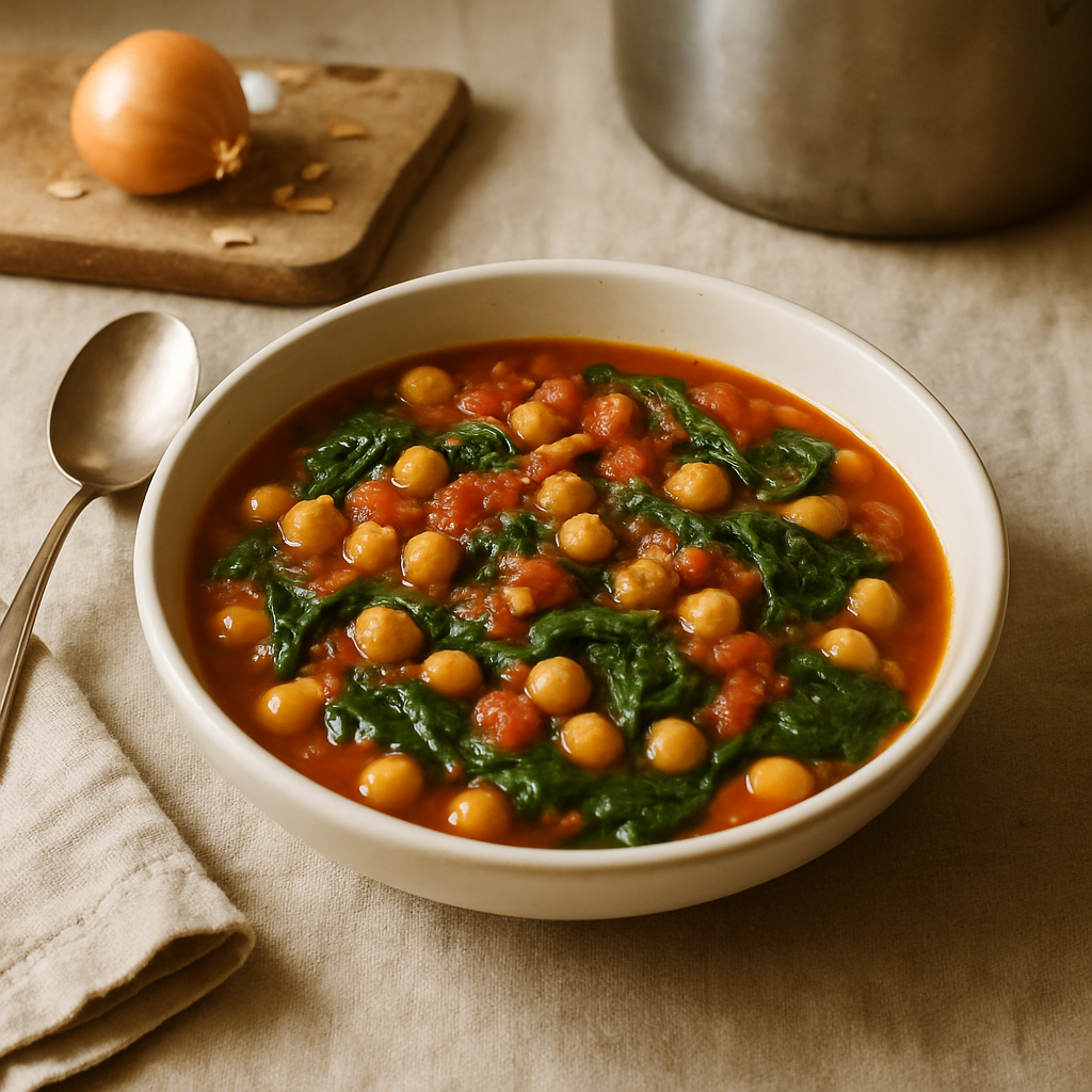 Chickpea Stew With Spinach