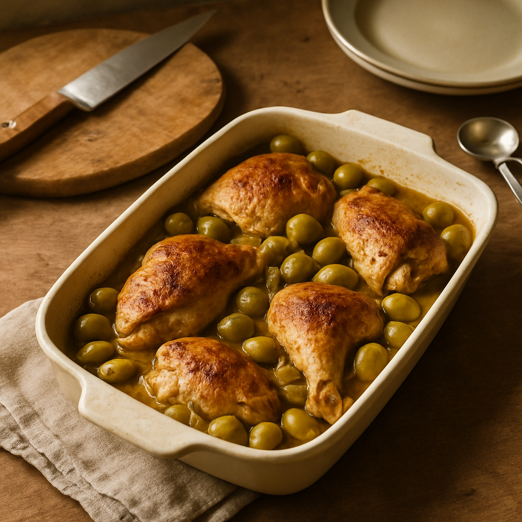 Ofenhähnchen mit Oliven