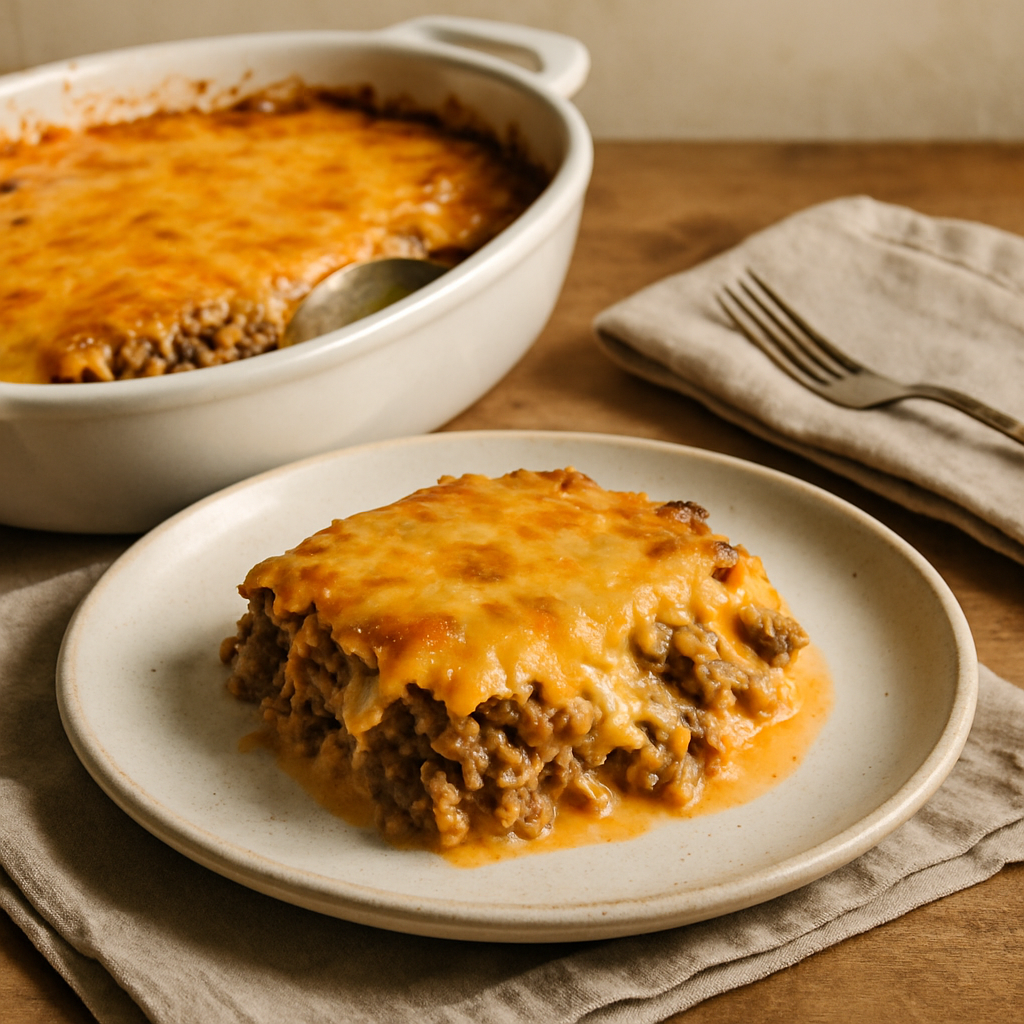 Keto-Cheeseburger-Auflauf