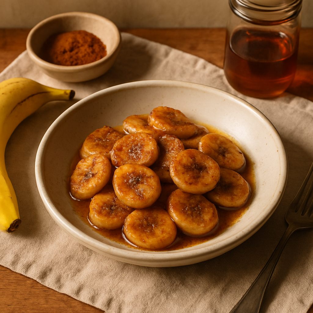Geröstete Banane mit Zimt