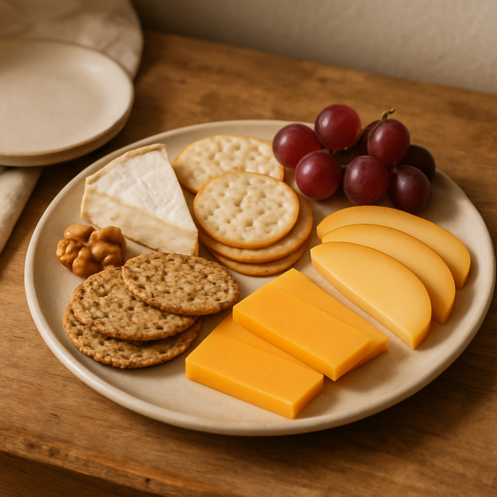 Käse und Cracker