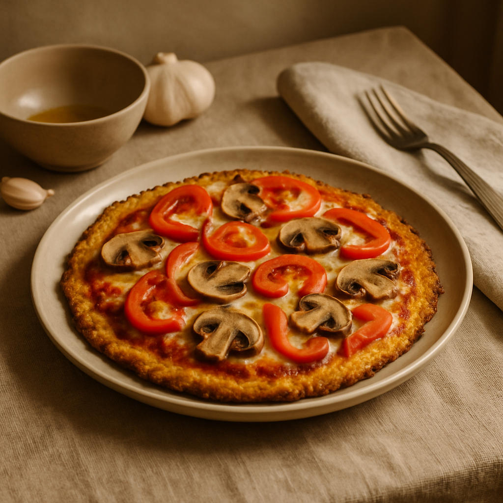 Vegetable Pizza Cauliflower Crust