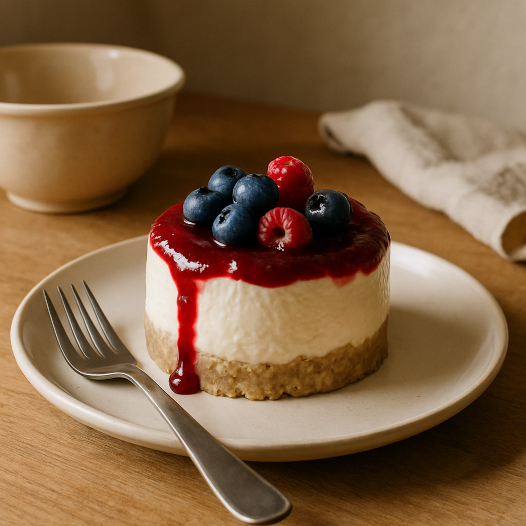Fırınsız Muzlu Proteinli Cheesecake