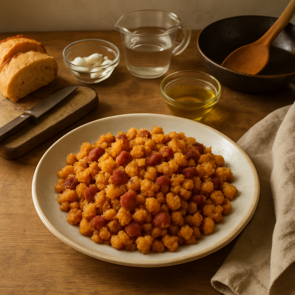 Migas Manchegas With Chorizo