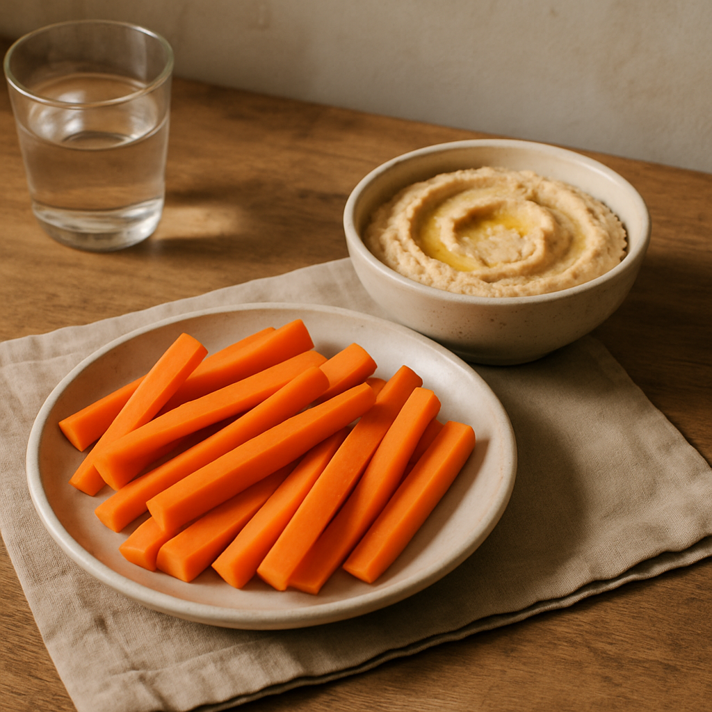 Karottensticks mit Hummus