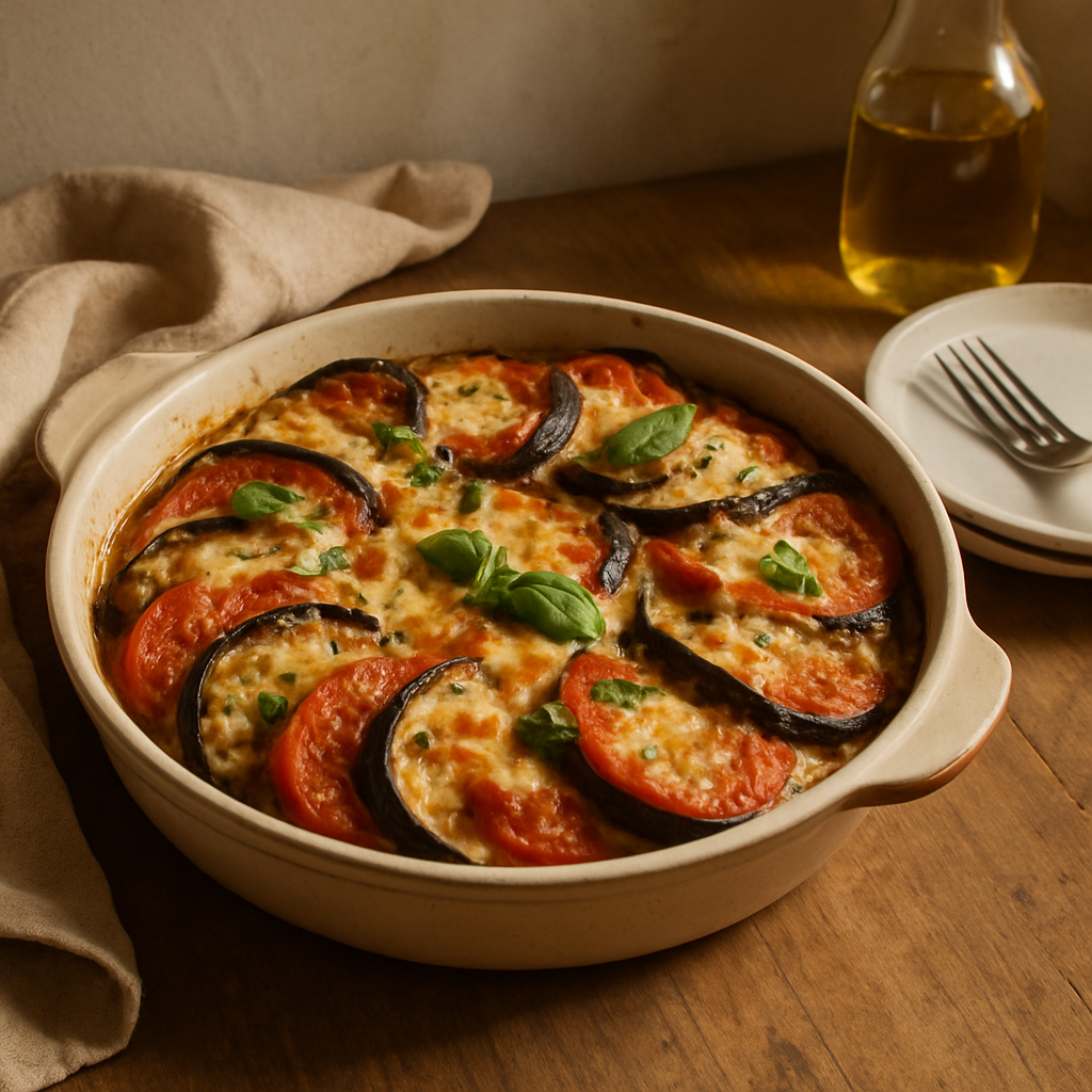 Eggplant and Tomato Gratin