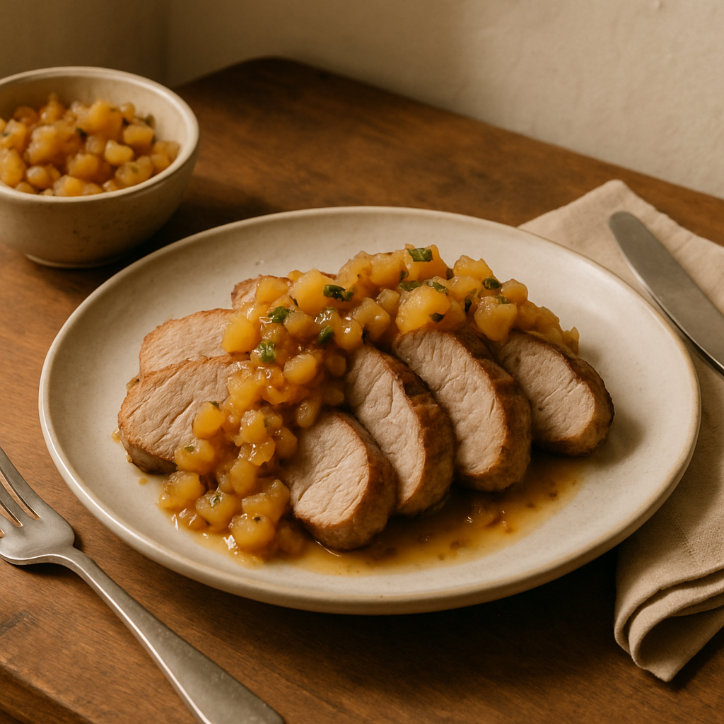 Schweinefilet mit Apfelchutney