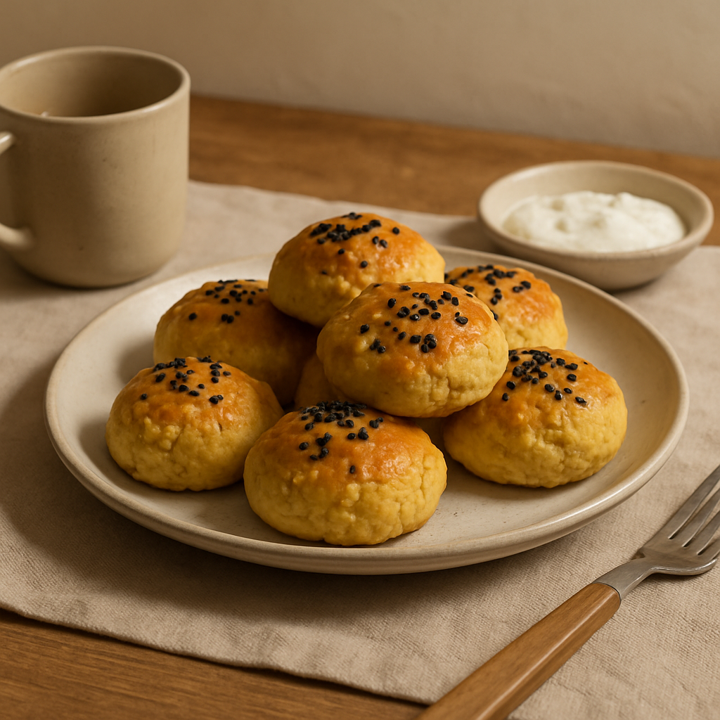 Chickpea Flour and Lor Cheese Poğaça