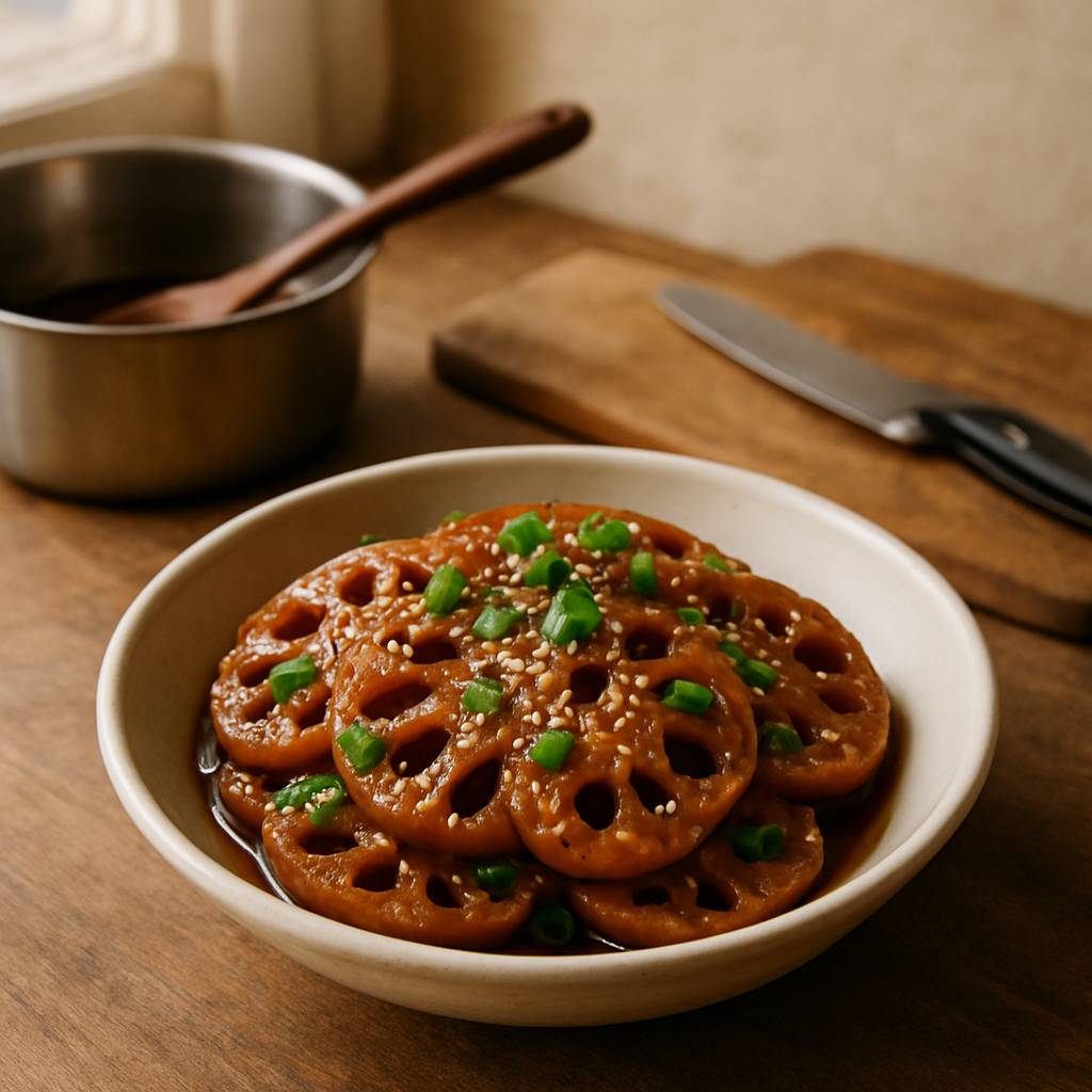 Korean Braised Lotus Root