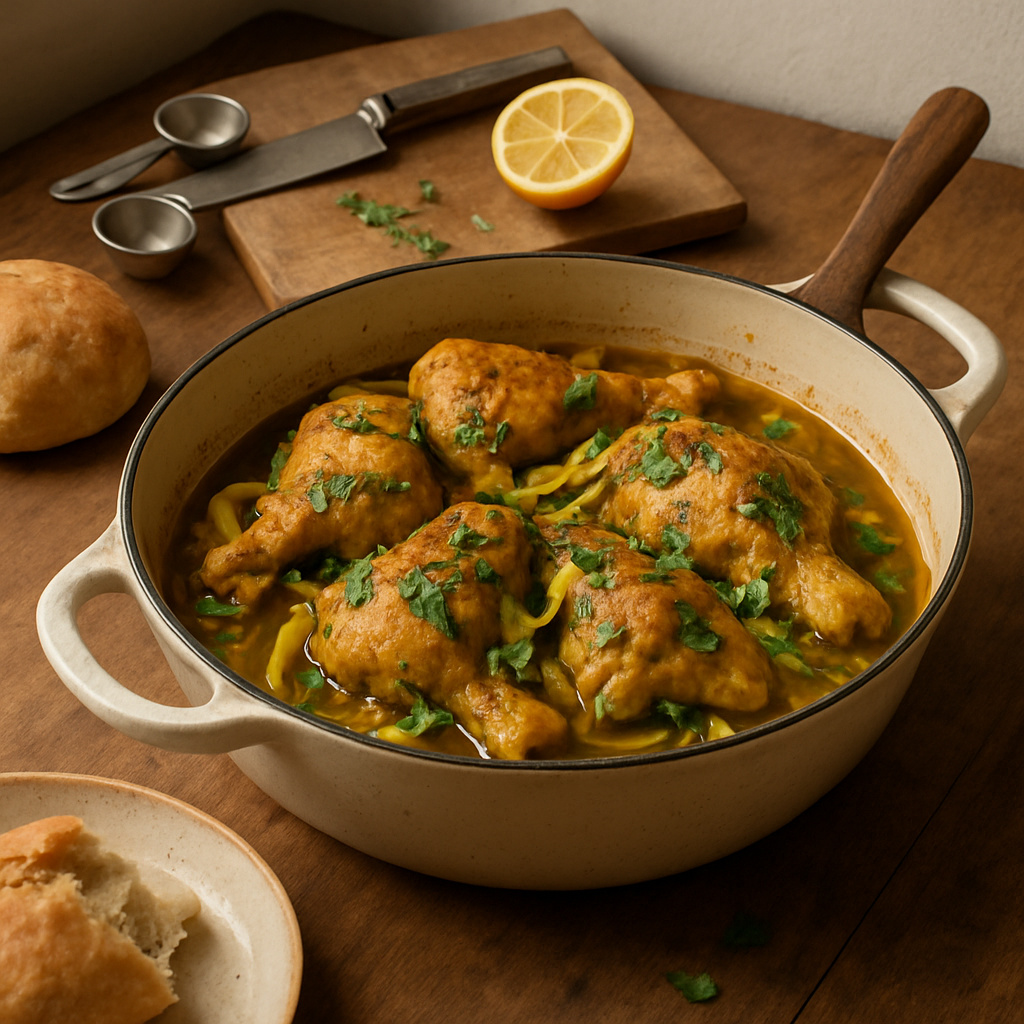 Hähnchen-Tagine mit eingelegter Zitrone