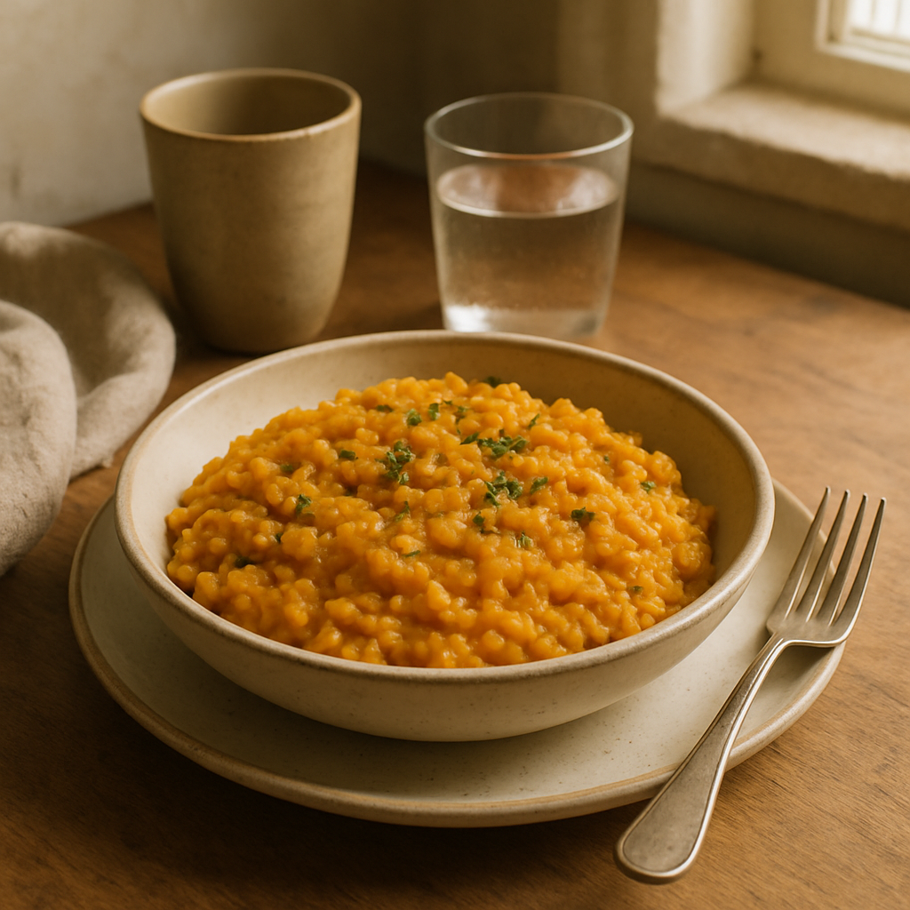 Kürbisgewürz-Risotto (vegan)