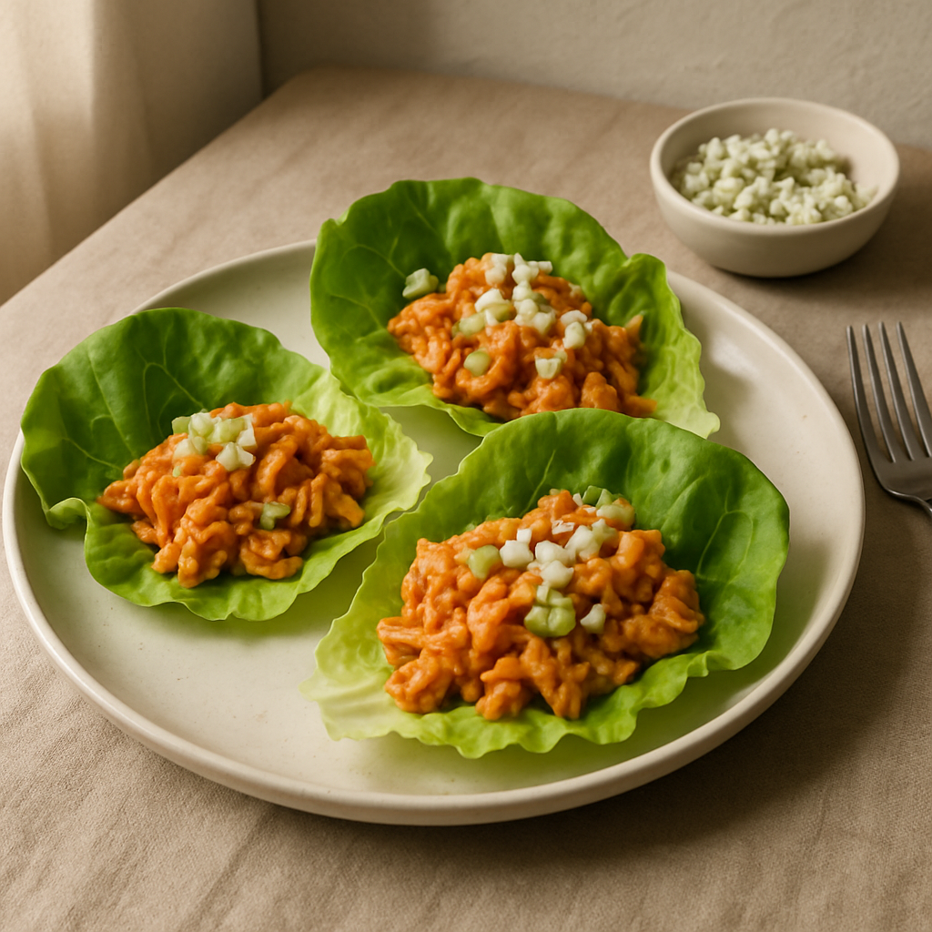 Buffalo Chicken Lettuce Wraps