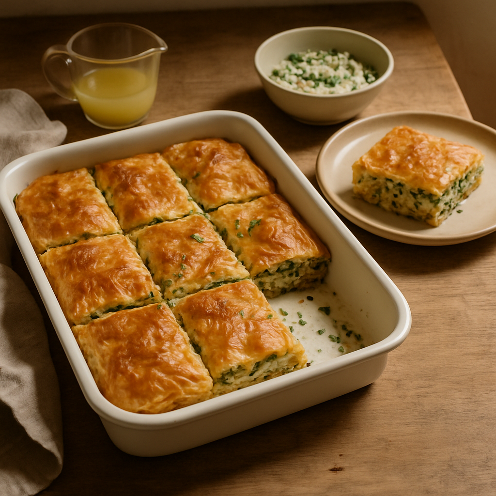 Cheese and Herb Bougatsa