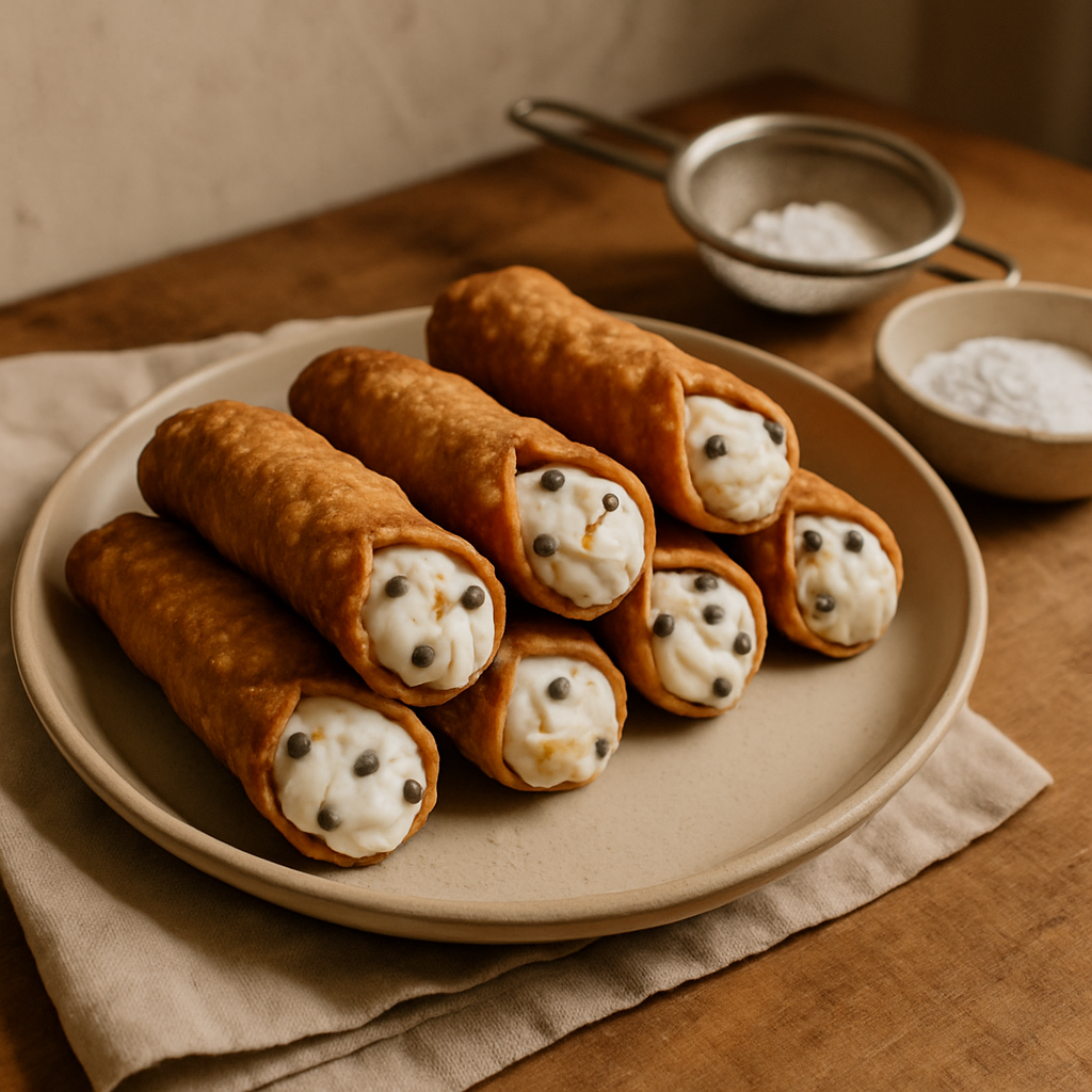 Ricotta Filled Cannoli