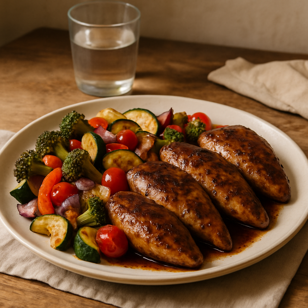 Balsamic Chicken with Roasted Veggies