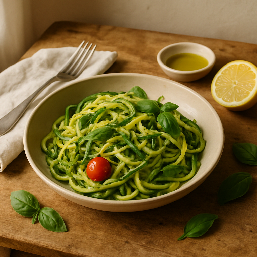 Fesleğenli Vegan Kabak Eriştesi