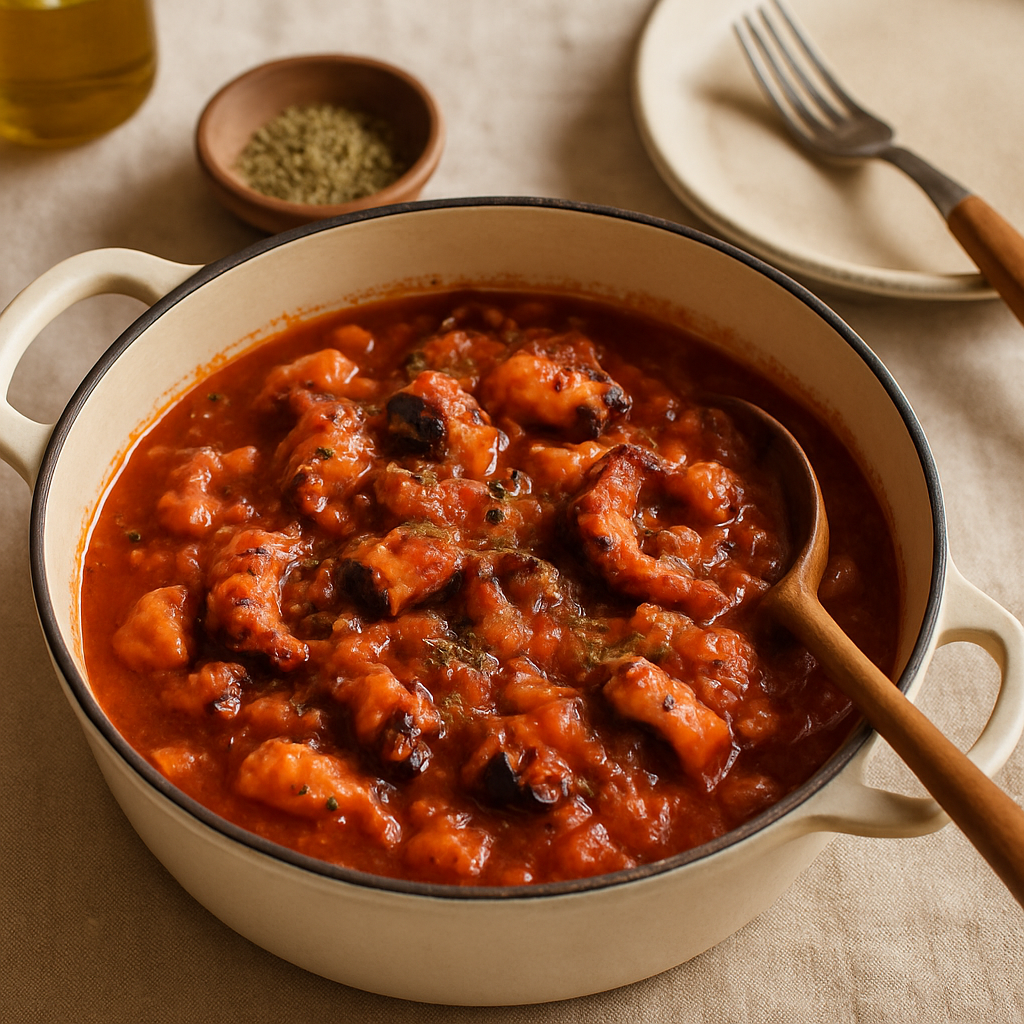 Oktopuseintopf mit Tomate