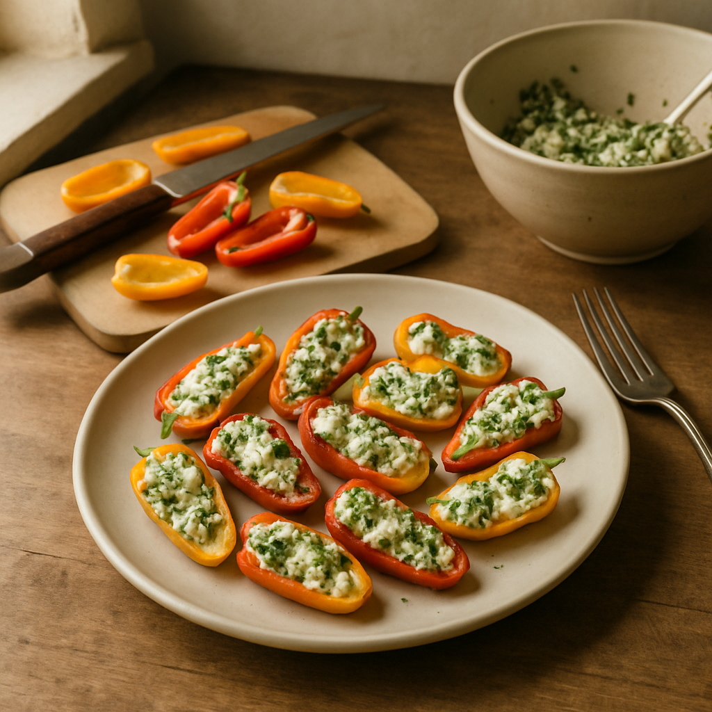 Stuffed Mini Peppers with Feta
