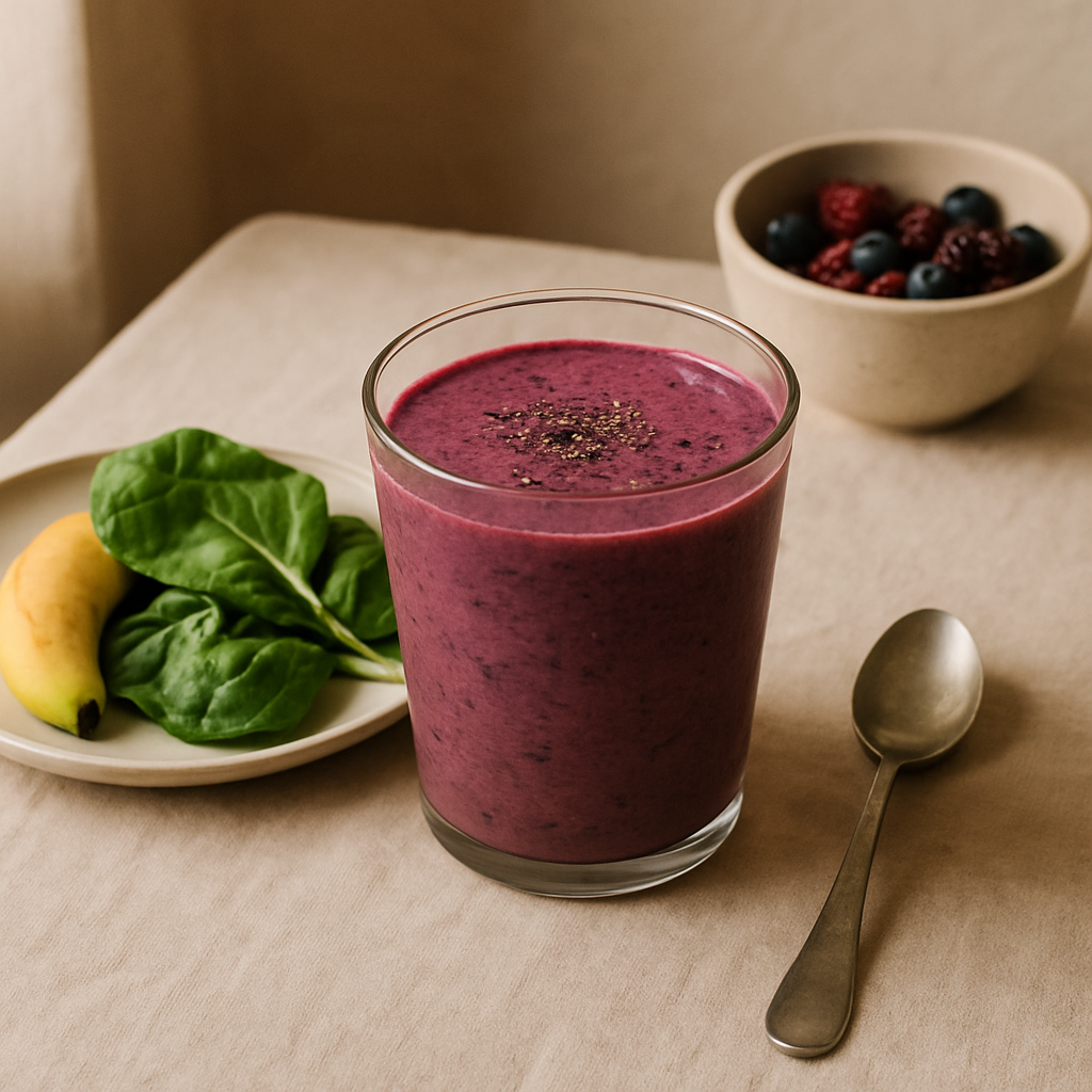 Berry Smoothie with Spinach