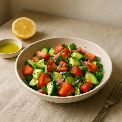 Salatalık ve Domates Salatası