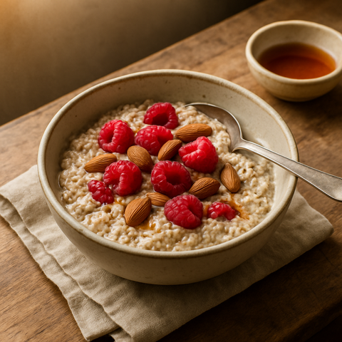Raspberry Almond Overnight Oats