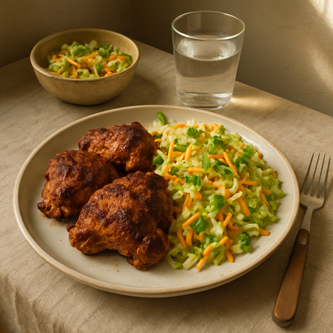 Tandoori Tavuk ve Lahana Salatası