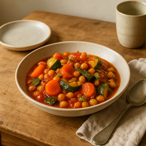 Gemüse-Kichererbsen-Tajine