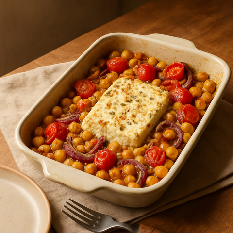 Baked Feta and Chickpeas