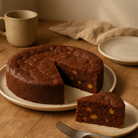Flourless Moist Apple Cocoa Cake
