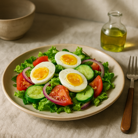 Yumurtalı Kahvaltı Salatası