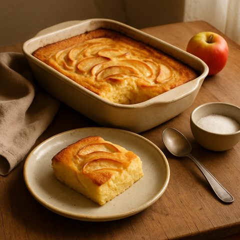 Gebackener Apfel-Grießpudding