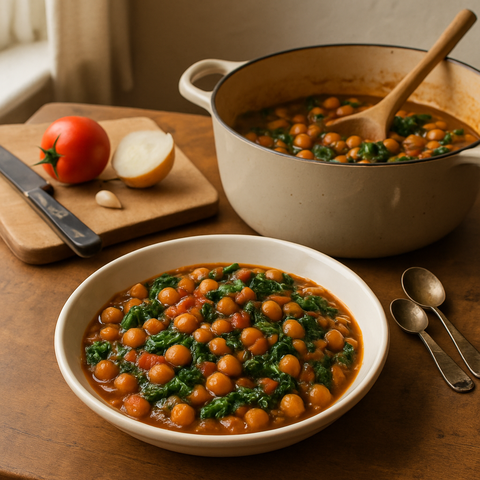 Chickpea and Spinach Tagine