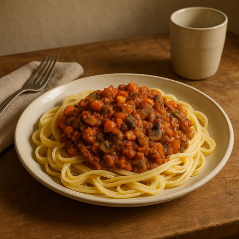 Vegetable Bolognese with Pasta