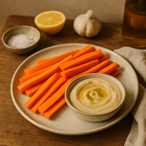 Tahinli Dip Soslu Havuç Çubukları