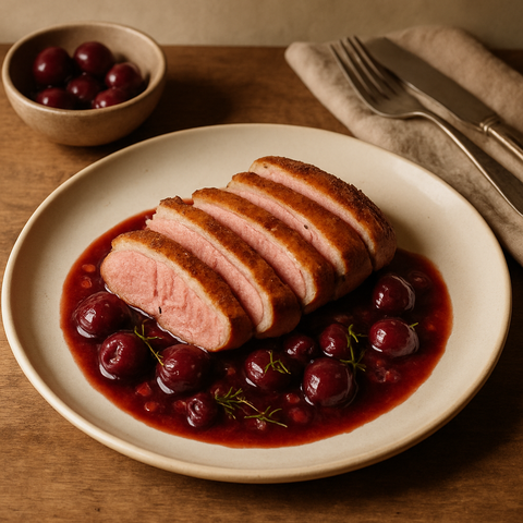 Pan-Seared Duck Breast with Cherry Sauce