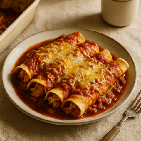 Kırmızı Soslu Tavuklu Enchilada