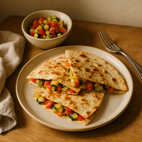 Vegetable Quesadilla with Cheese