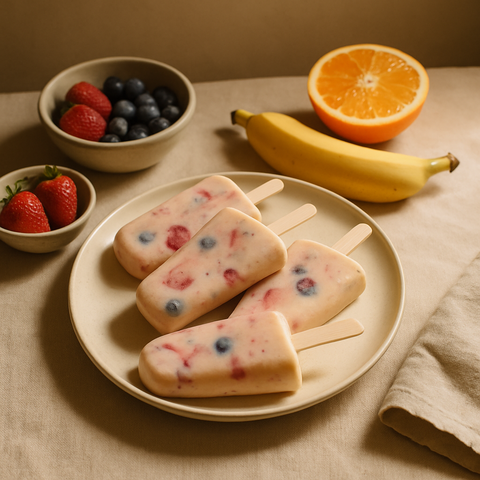 Strawberry-Banana Smoothie Pops