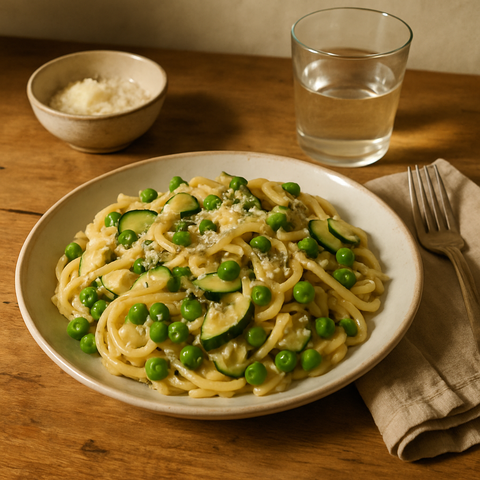 Bezelyeli Sebzeli Carbonara