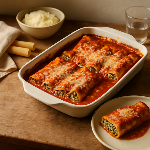 Ricotta and Spinach Cannelloni